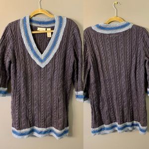 DKNY Jeans 3/4 sleeve blue sweater size XL